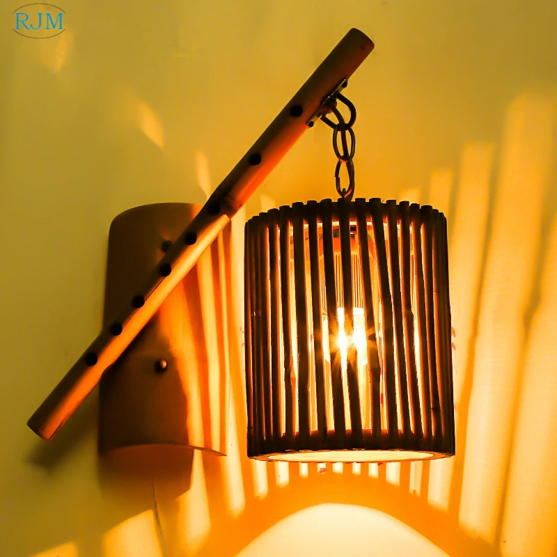 American Country Retro Garden Bamboo Wall Lamps Vintage Wood Hang Lamp for Living Room Bedside Dining Room Bar Hotel Porch Aisle
American Country Retro Garden Bamboo Wall Lamps Vintage Wood Hang Lamp for Living Room Bedside Dining Room Bar Hotel Porch Aisle