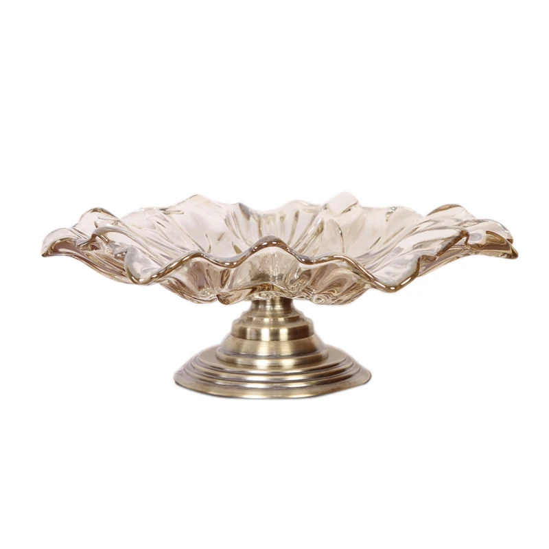 High quality golden plated dried fruit plate snack tray Candy dish ktv Fruit tray storage Dish Advanced Crystal glass plate
High quality golden plated dried fruit plate snack tray Candy dish ktv Fruit tray storage Dish Advanced Crystal glass plate