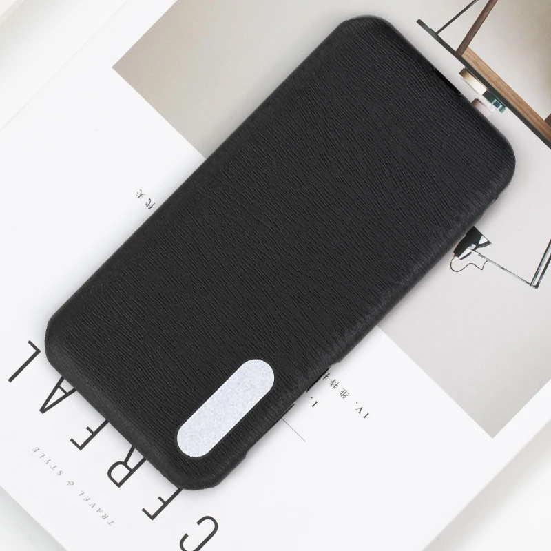 Wood grain PU Leather Phone Case For Xiaomi Mi CC9 Soft Silicone Gel Back Shell |