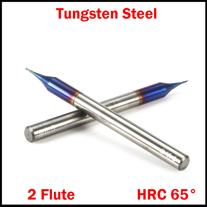 0.4mm 0.5mm 0.6mm Cutting Edge Diameter HRC65 Tungsten Carbide 2 Flute Micro CNC Tool Router Bit Flat End Mill Milling Cutter
0.4mm 0.5mm 0.6mm Cutting Edge Diameter HRC65 Tungsten Carbide 2 Flute Micro CNC Tool Router Bit Flat End Mill Milling Cutter