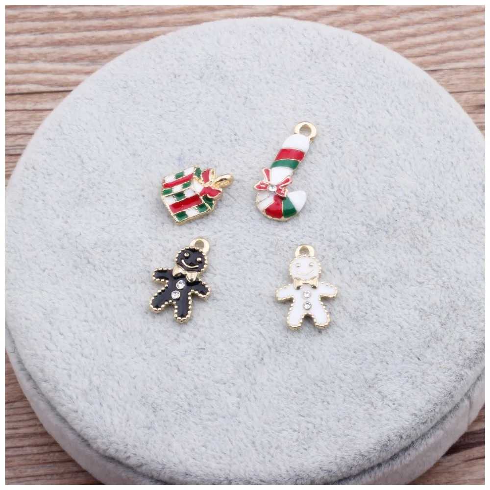 10pcs/lot Zinc Alloy Enamel Charms Christmas series Pendant Gold Biscuit Man Gift Box Charms For Jewelry Making Accessories DIY
10pcs/lot Zinc Alloy Enamel Charms Christmas series Pendant Gold Biscuit Man Gift Box Charms For Jewelry Making Accessories DIY