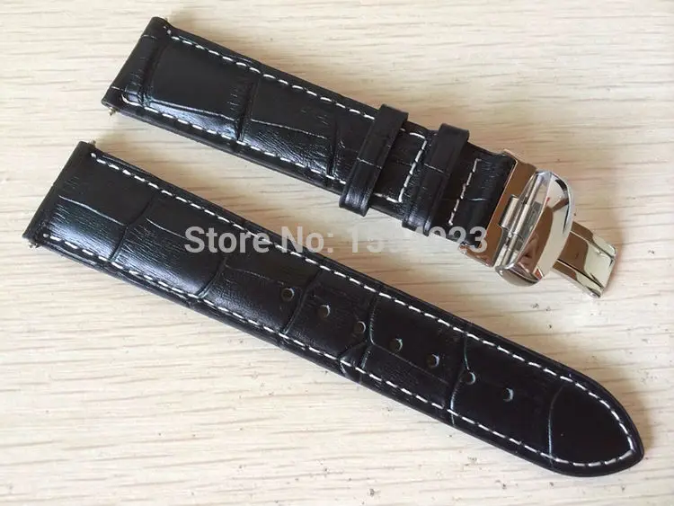 20mm (Buckle18mm) T063617 T063639 T063610 High Quality Silver Butterfly Buckle + Black Genuine Leather Watch Bands Strap
20mm (Buckle18mm) T063617 T063639 T063610 High Quality Silver Butterfly Buckle + Black Genuine Leather Watch Bands Strap