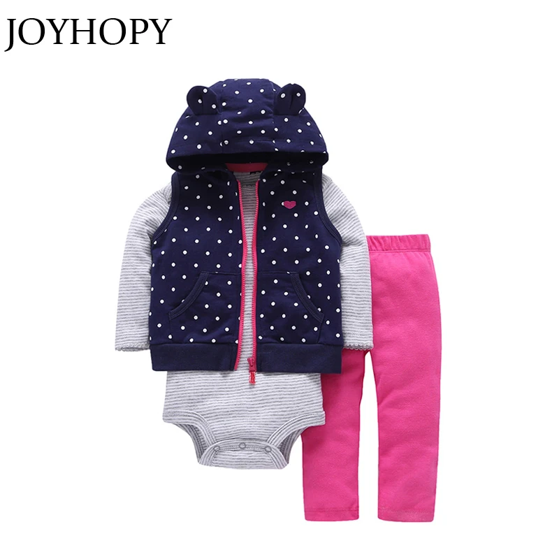 New 2018 Newborn Infant Baby Girls Clothes Set 3PCS Romper+ Waistcoat +Pants Enfant Girl Outfit Set
New 2018 Newborn Infant Baby Girls Clothes Set 3PCS Romper+ Waistcoat +Pants Enfant Girl Outfit Set