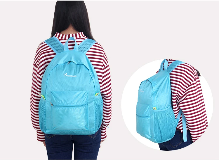 Portable Large Capacity Ultra Light Waterproof Travel Leisure Backpack Foldable outdoor backpack