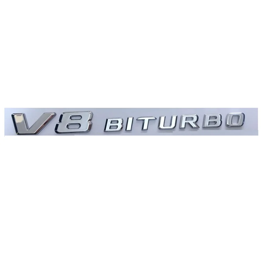 Newest Chrome " V8 BITURBO " ABS Plastic Car Trunk Rear Letters Badge Emblem Emblems Decal Sticker for Mercedes Benz AMG 17-19
Newest Chrome " V8 BITURBO " ABS Plastic Car Trunk Rear Letters Badge Emblem Emblems Decal Sticker for Mercedes Benz AMG 17-19