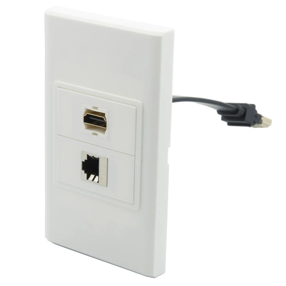 1 банда без винта HDMI плоский короткий кабель CAT6 RJ45 щит настенная пластина с задней