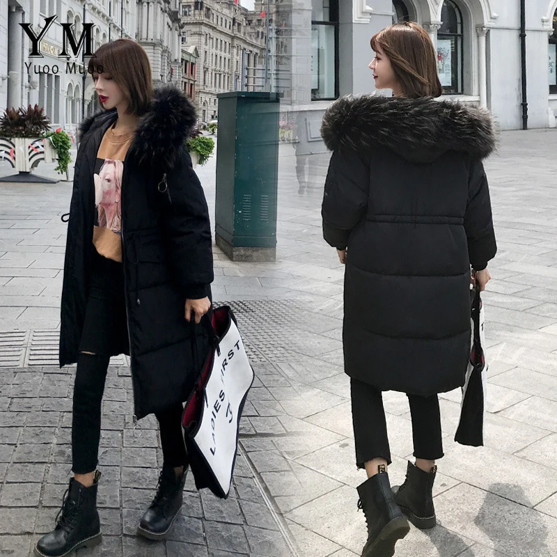 YuooMuoo 2018 Winter Women Hooded Coat Fur Collar Thicken Warm Long Jacket Female Plus Size 3XL Outwear Parka Clothing | Женская одежда