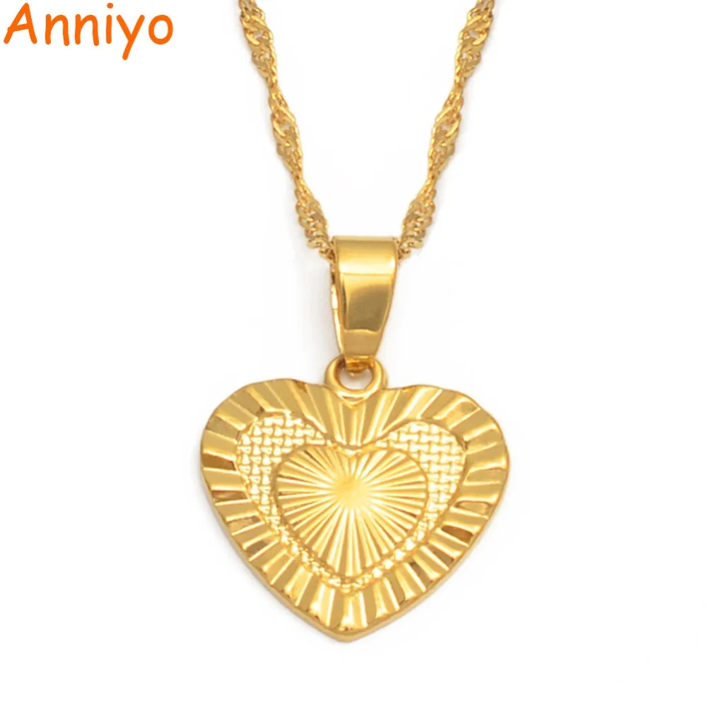Anniyo Heart Pendant and Necklaces Romantic Jewelry Gold Color for Womens Girls Wedding Gift Girlfriend Wife Gifts #006110
Anniyo Heart Pendant and Necklaces Romantic Jewelry Gold Color for Womens Girls Wedding Gift Girlfriend Wife Gifts #006110
