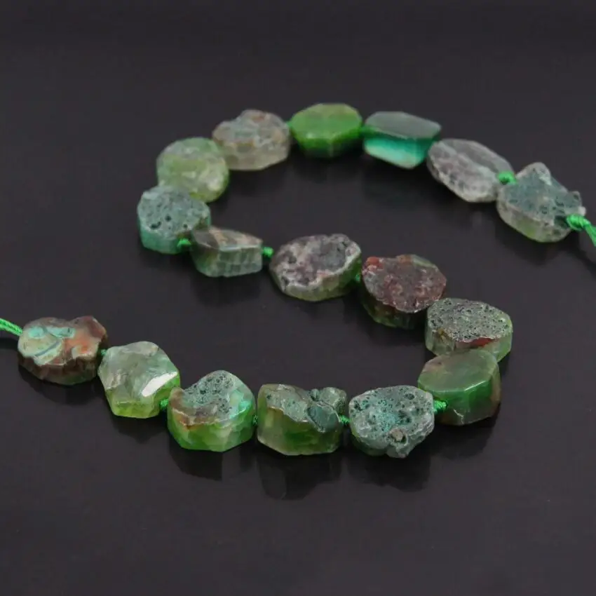 15.5"strand Green Raw Agates Slab Slice Loose Beads,Natural Crack Onxy Stone Gems Nugget Pendant Nacklace Charms Jewelry Making
15.5"strand Green Raw Agates Slab Slice Loose Beads,Natural Crack Onxy Stone Gems Nugget Pendant Nacklace Charms Jewelry Making