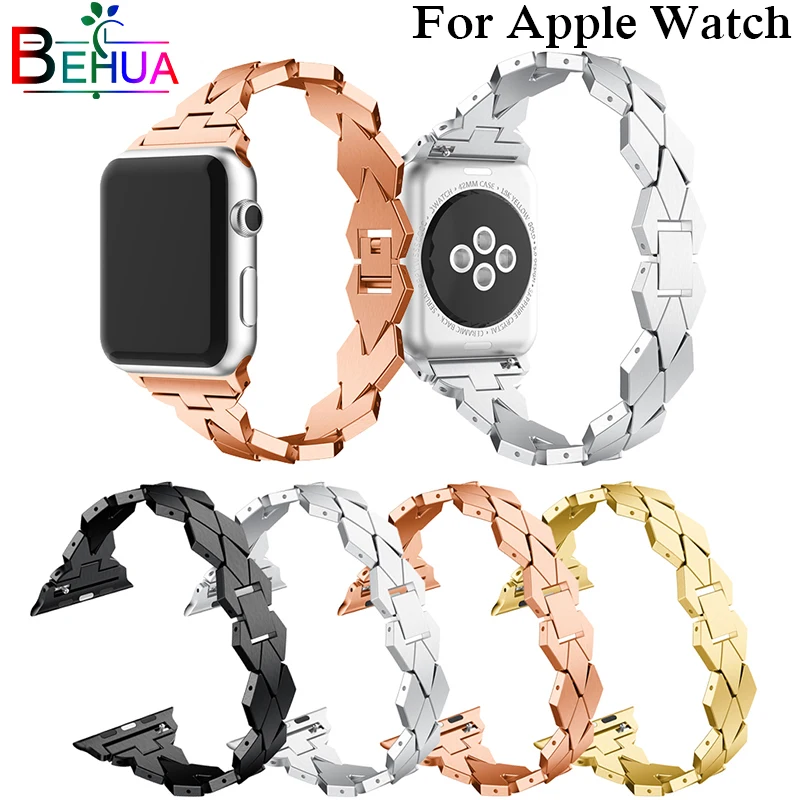 

New mode pour femme Bracelet pour For iWatch 38mm 42mm 44mm Bracelet Aluminium Alloy For Apple Smart Watch Band Strap Wristband