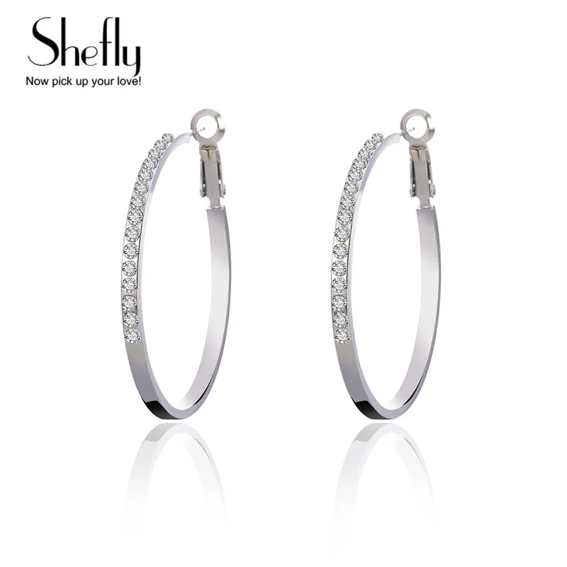 2020 Big Hoop Earrings Rhinestone Circle Earrings Simple Earrings Silver Color Loop Earrings For Women Fashion Jewellery Gift
2020 Big Hoop Earrings Rhinestone Circle Earrings Simple Earrings Silver Color Loop Earrings For Women Fashion Jewellery Gift