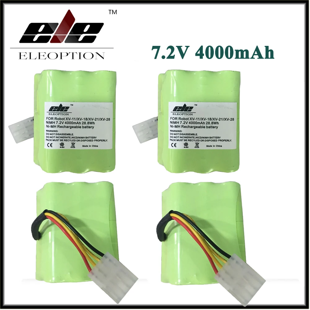 Eleoption 4x7,2 V 4000mAh NiMH батарея для Neato XV-11 XV-12 XV-14 XV-15 XV-21 Запчасти для робота-пылесоса neato батарея XV
Eleoption 4x7,2 V 4000mAh NiMH батарея для Neato XV-11 XV-12 XV-14 XV-15 XV-21 Запчасти для робота-пылесоса neato батарея XV