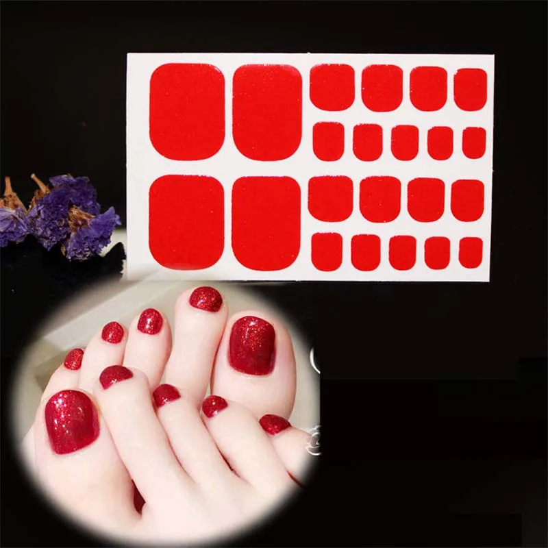 D25 22tips/sheet Waterproof Toe Nail Stickers Full Cover Foot Decals Toe Nail Wraps Adhesive Stickers DIY Salon Manicure
D25 22tips/sheet Waterproof Toe Nail Stickers Full Cover Foot Decals Toe Nail Wraps Adhesive Stickers DIY Salon Manicure