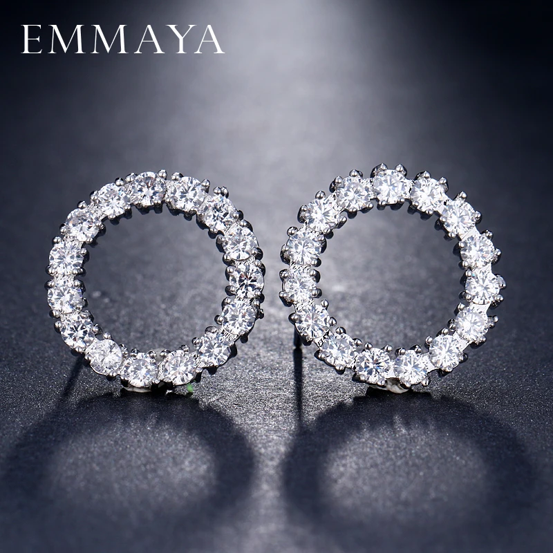 Женские вечерние Ги гвоздики серебряного цвета с фианитом|crystal stud earrings|stud