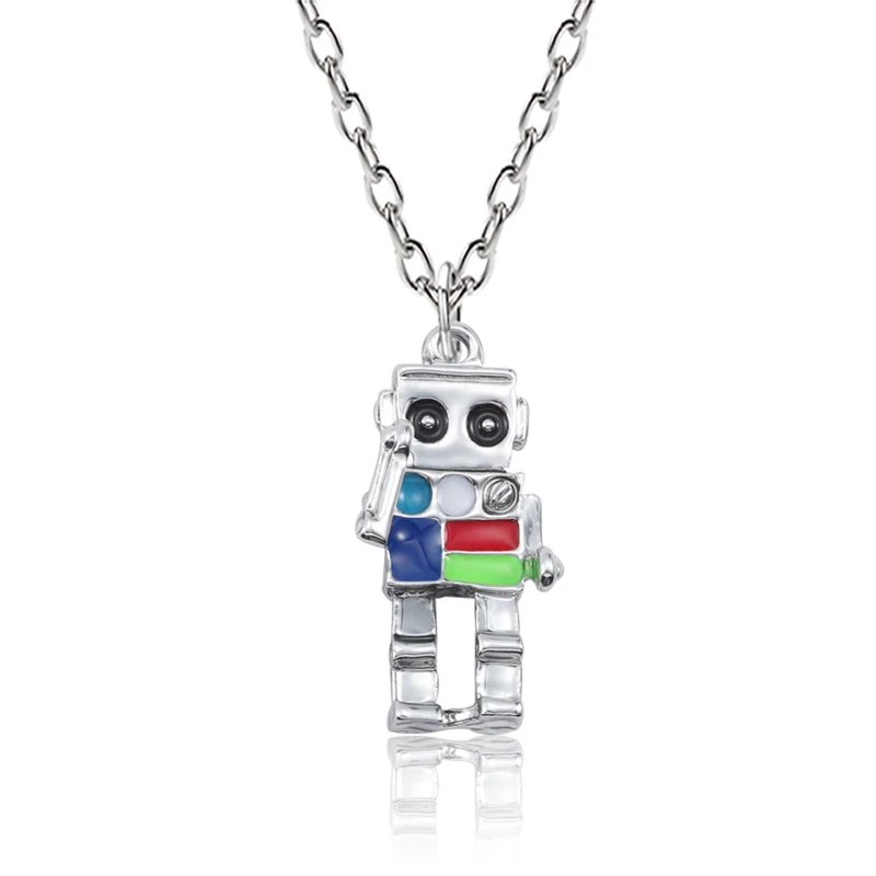 Trendy 3D Robot Pendant Necklace Women Men Cute Enamel Alien Pendant Necklace Gold Silver Chain Necklaces Fashion Unisex Jewelry
Trendy 3D Robot Pendant Necklace Women Men Cute Enamel Alien Pendant Necklace Gold Silver Chain Necklaces Fashion Unisex Jewelry