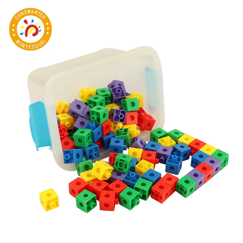 Montessori Wooden Learning Educational Math Cube Link Block With Box Plastic Kindergarten for Kids Teaching Toys for Children
Montessori Wooden Learning Educational Math Cube Link Block With Box Plastic Kindergarten for Kids Teaching Toys for Children