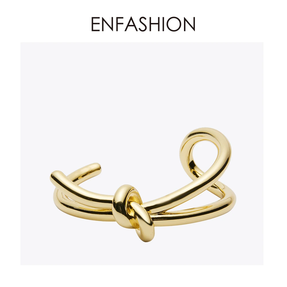 Enfashion узел браслет Noeud knoop цвет золотистый для женские браслеты каффы манжетой
