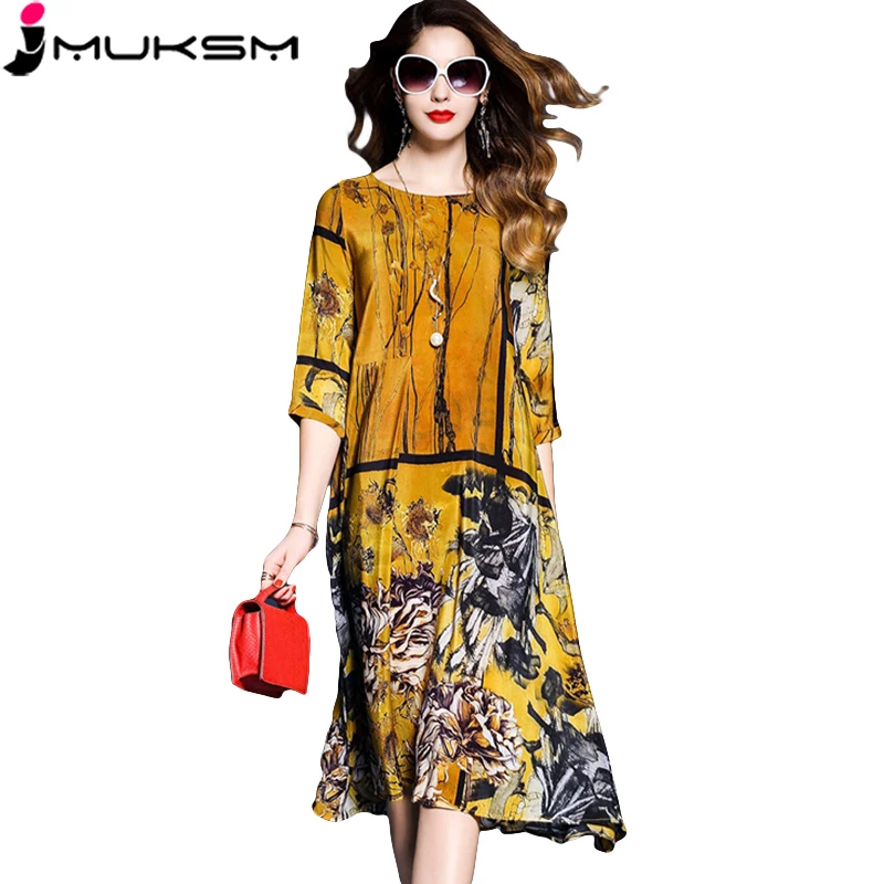 Bohemian Spring Floral Print Women's Chiffon Dress Casual Loose Vintage Dresses Round neck middle long Dress vestidos mujer J117
Bohemian Spring Floral Print Women's Chiffon Dress Casual Loose Vintage Dresses Round neck middle long Dress vestidos mujer J117