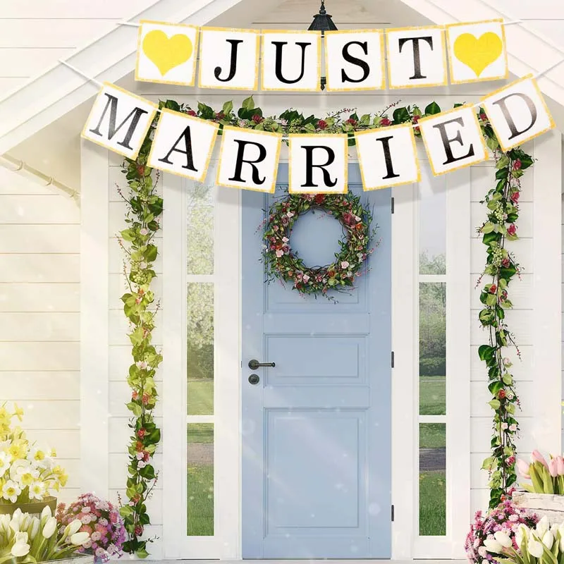 8Season Just Married Banner Love White Pink Heart Bachelorette Party Car Sign Rustic Garland Wedding Valentine's Day Decoration
8Season Just Married Banner Love White Pink Heart Bachelorette Party Car Sign Rustic Garland Wedding Valentine's Day Decoration