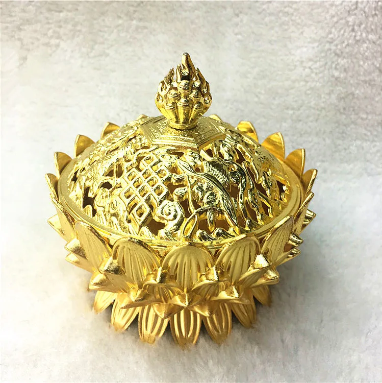 Antique copper alloy, lotus incense burner, aromatherapy stove, household indoor decoration
Antique copper alloy, lotus incense burner, aromatherapy stove, household indoor decoration