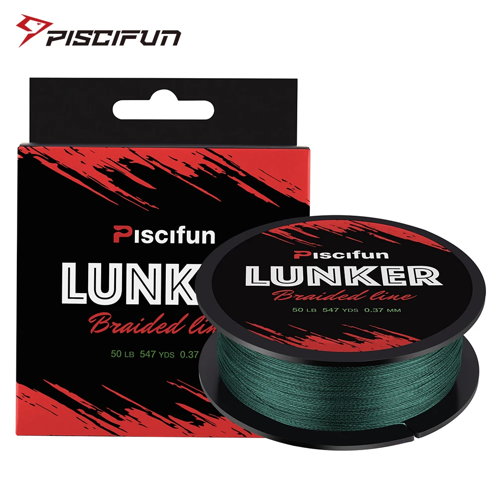 Piscifun Lunker 500 м полиэтиленовая плетеная рыболовная леска 0 1 5 мм 6 80 фунтов прочная
