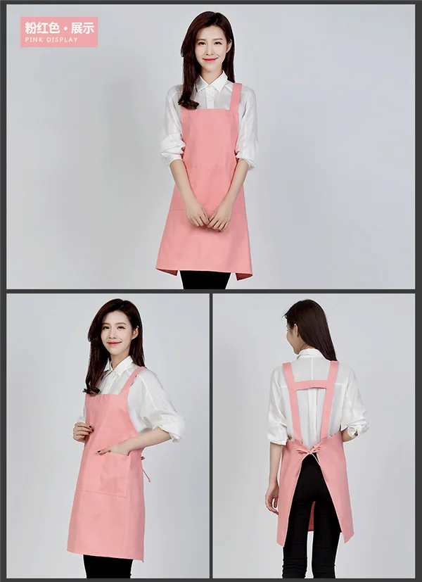 Cotton apron Korean uniforms kitchen coffee shop milk tea nail shop men and women
Cotton apron Korean uniforms kitchen coffee shop milk tea nail shop men and women