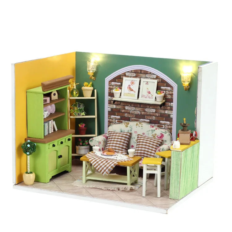 Diy Wooden Miniature Doll House Furniture Toy Miniatura living room Building Model Handmade Dollhouse Q002
Diy Wooden Miniature Doll House Furniture Toy Miniatura living room Building Model Handmade Dollhouse Q002