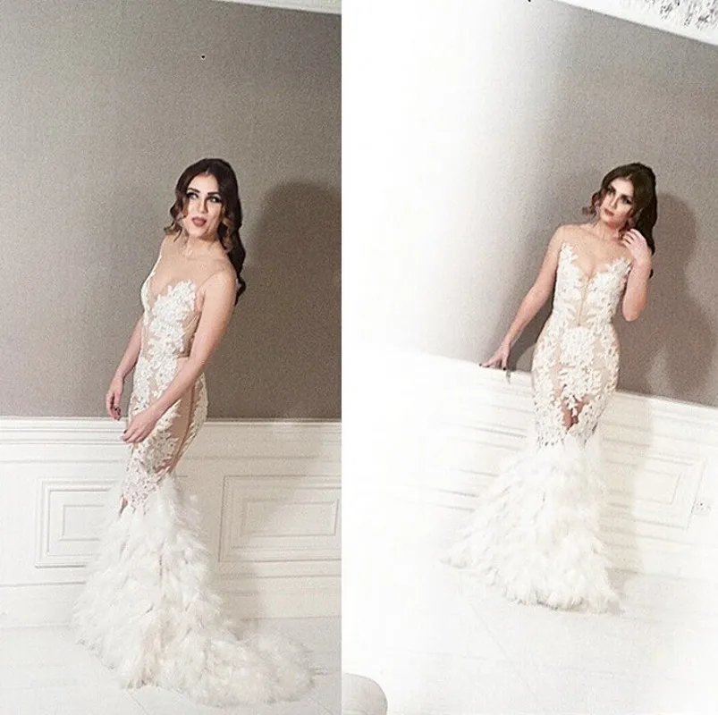 Gorgeous Feathers Mermaid Evening Dress Sweep Train Appliqued Tank Tulle Formal Occasion Dress Sleeveless Scoop Vestido De Festa
Gorgeous Feathers Mermaid Evening Dress Sweep Train Appliqued Tank Tulle Formal Occasion Dress Sleeveless Scoop Vestido De Festa