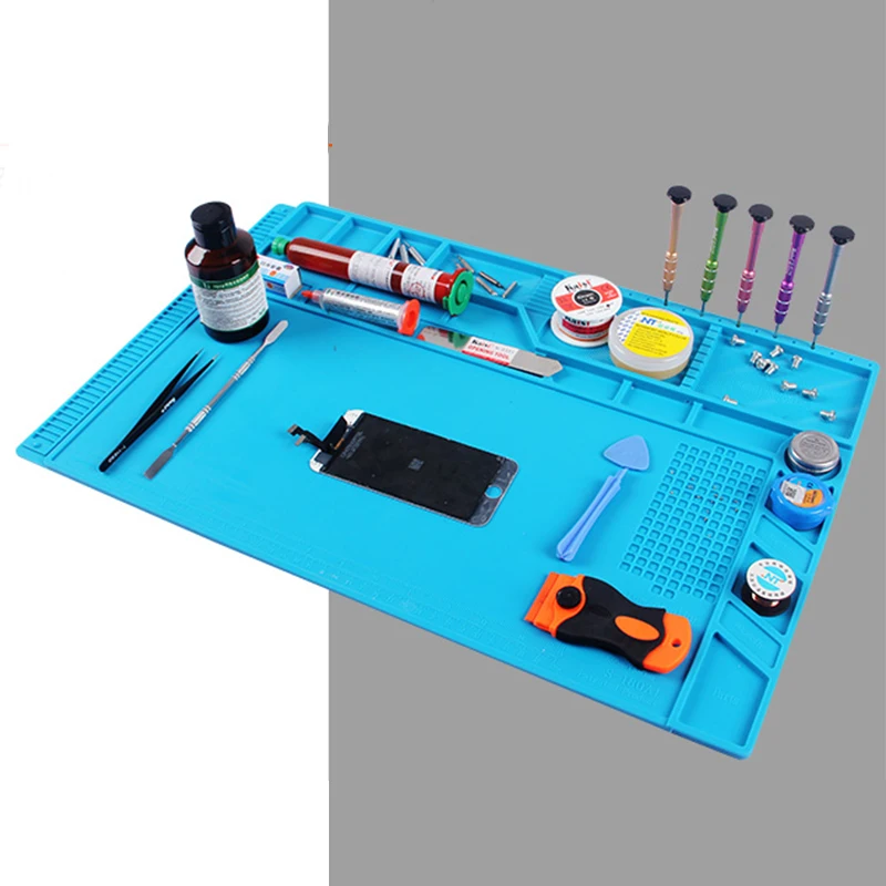 Phone Repair Tools 55x35cm/24X22cm Heat Insulation Silicone Mat Desk Maintenance Platform BGA Soldering Station for Phone Repair
Phone Repair Tools 55x35cm/24X22cm Heat Insulation Silicone Mat Desk Maintenance Platform BGA Soldering Station for Phone Repair