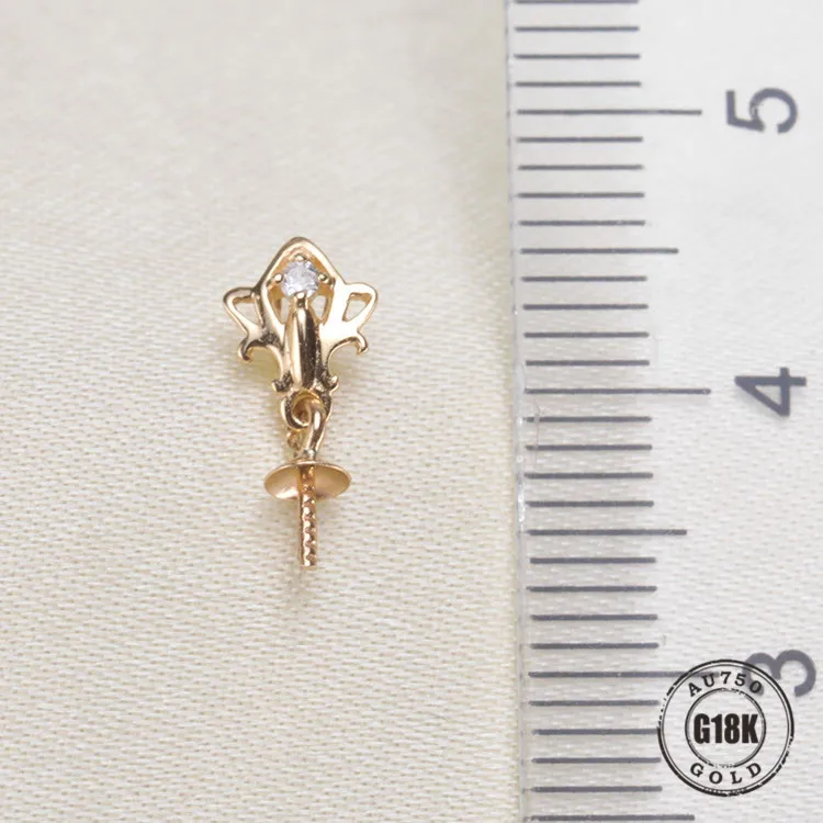 Luxury genuine G18K Gold Accessories Fashion Pearl Pendant Settings Findings Pendant Mountings Women Accessories Female Jewwelry
Luxury genuine G18K Gold Accessories Fashion Pearl Pendant Settings Findings Pendant Mountings Women Accessories Female Jewwelry