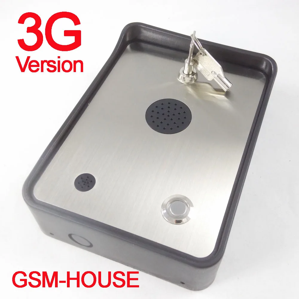 Версия 2016 3G стандартная беспроводная gsm аудиосистема домофона черного цвета с