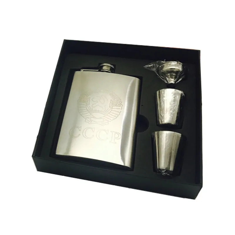 New Arrival Bpa Free 8oz Whisky Lmprint Vodka Flagon Cccp Stainless Steel Alcohol Hip Flask SET Gift Box Liquor Cup
New Arrival Bpa Free 8oz Whisky Lmprint Vodka Flagon Cccp Stainless Steel Alcohol Hip Flask SET Gift Box Liquor Cup