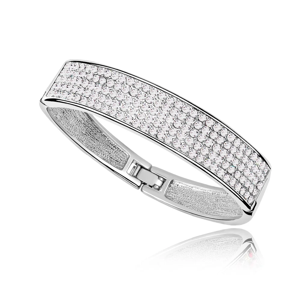 Rhodium Plated Luxury Pulseiras Hand Crystals Bracelet Bangles Nigerian Wedding African Jewelry
Rhodium Plated Luxury Pulseiras Hand Crystals Bracelet Bangles Nigerian Wedding African Jewelry