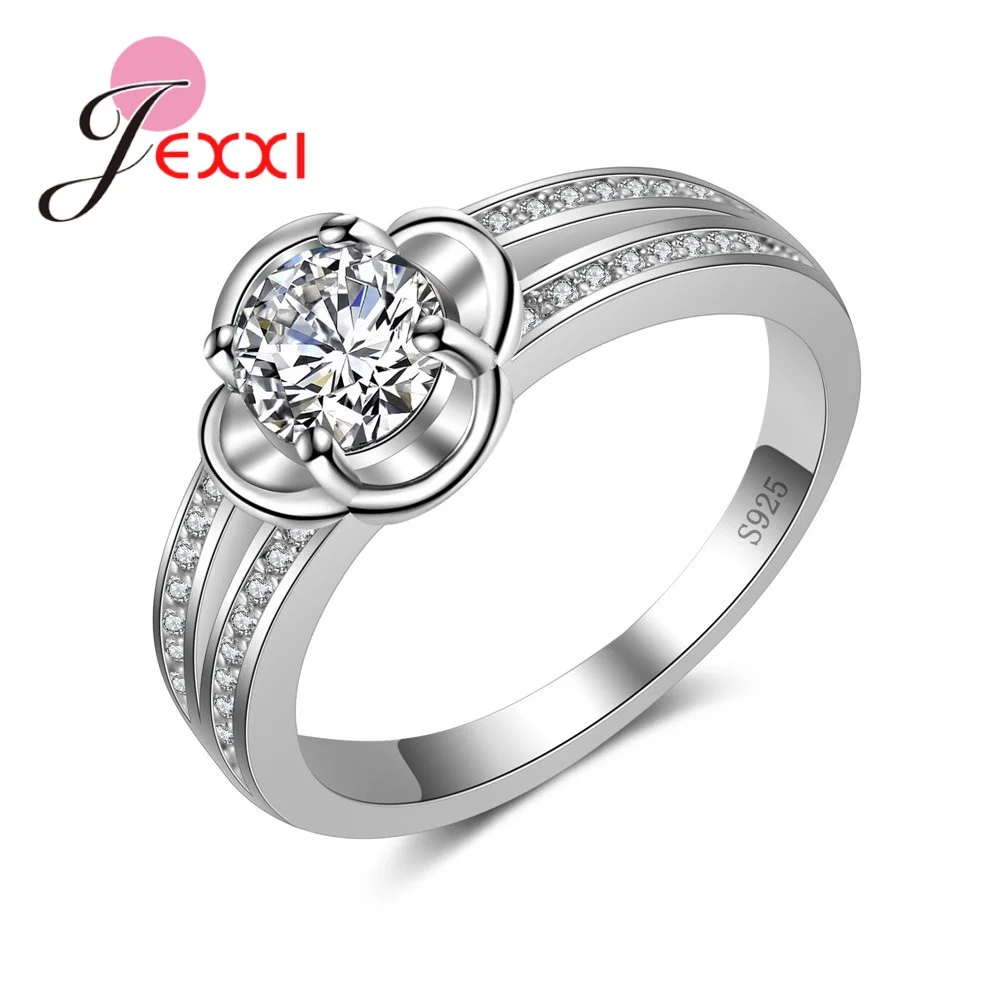 Attractive Flower Shape Female Engagement Wedding Ring 925 Sterling Silver Clear Cubic Zircon Excellent Quality Surprise
Attractive Flower Shape Female Engagement Wedding Ring 925 Sterling Silver Clear Cubic Zircon Excellent Quality Surprise