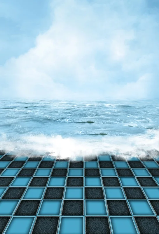 Laeacco Sea Cloud Floor Portrait Scene Party Photography Backgrounds Customized Photographic Backdrops For Photo Studio | Электроника