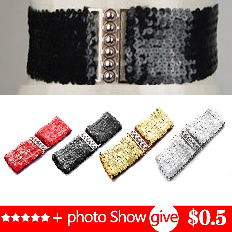 Sequined elastic waistband mirror sequined new womens wide belts corset belt elastic belts for woman elastic belts
Sequined elastic waistband mirror sequined new womens wide belts corset belt elastic belts for woman elastic belts