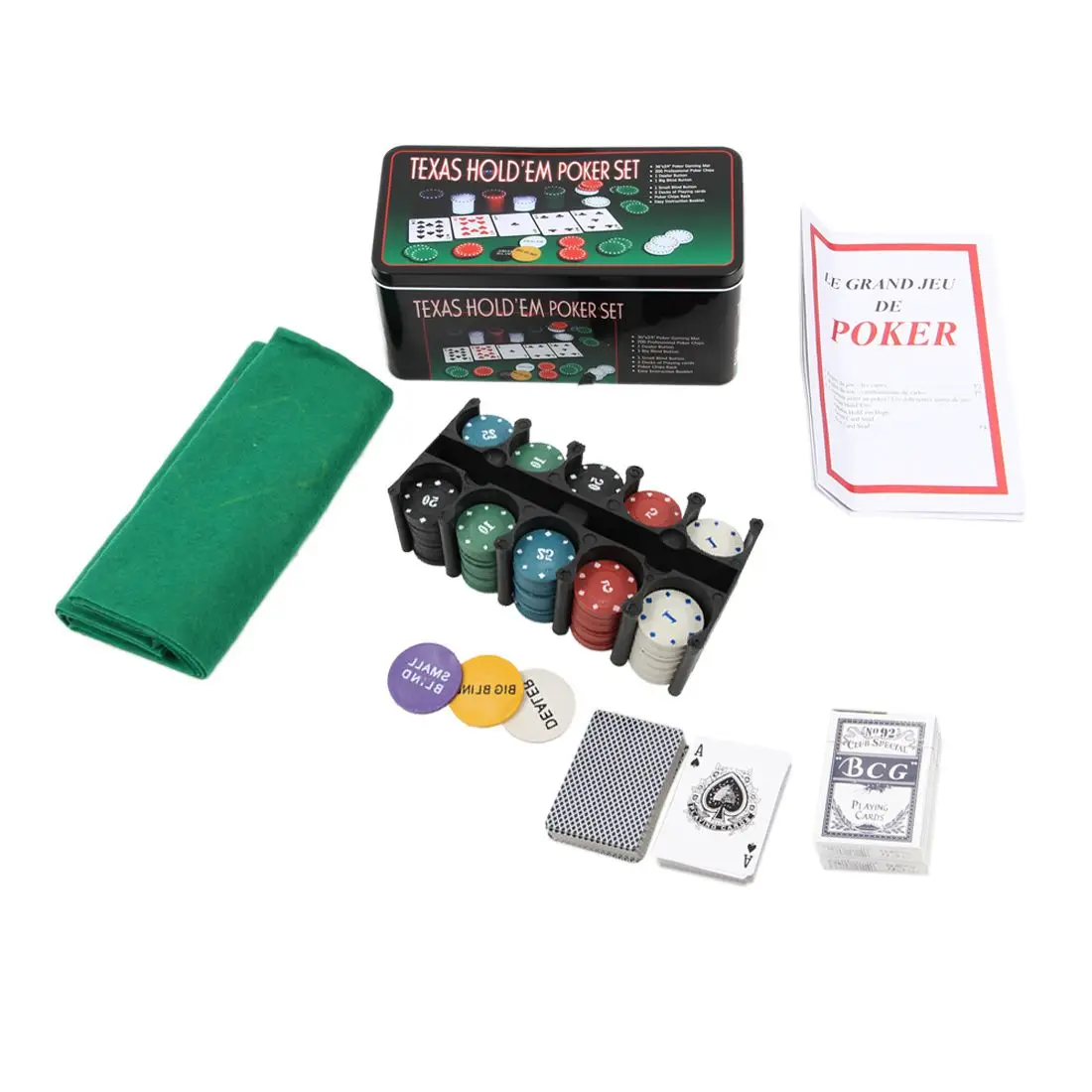 Super Deal - 200 Baccarat chips Bargaining Poker Chips Set - Blackjack Table Cloth - Blinds - Dealer - Poker Cards - With Gifts
Super Deal - 200 Baccarat chips Bargaining Poker Chips Set - Blackjack Table Cloth - Blinds - Dealer - Poker Cards - With Gifts