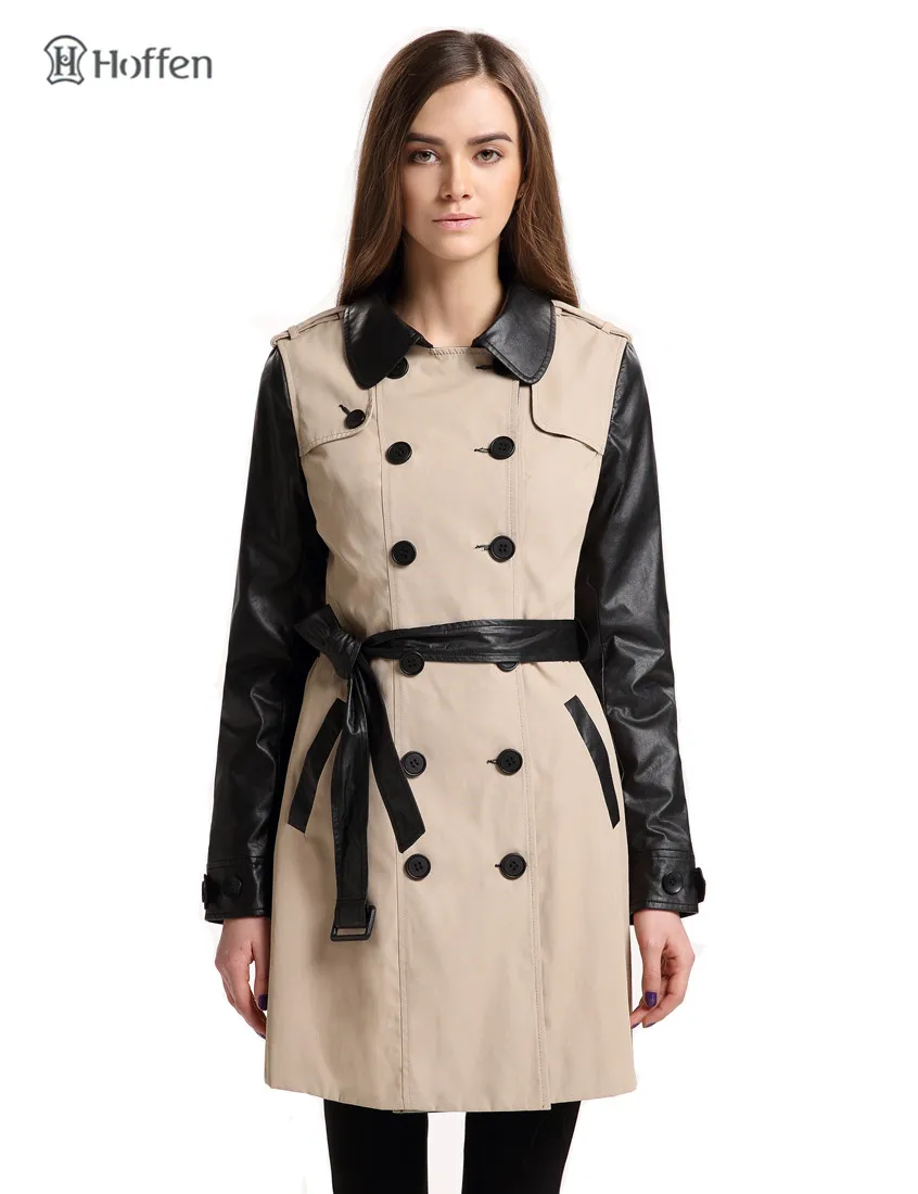 Hoffen 2017 spring fashion classic womens trench coats double breasted pu sleeve female long trench coat female overcoats KPD4
Hoffen 2017 spring fashion classic womens trench coats double breasted pu sleeve female long trench coat female overcoats KPD4