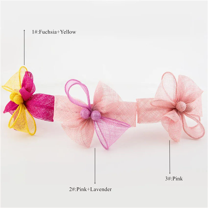 Shanfu Волос Fascinators Для женщин цветок Банданы для мужчин фуксия розовый Лаванда