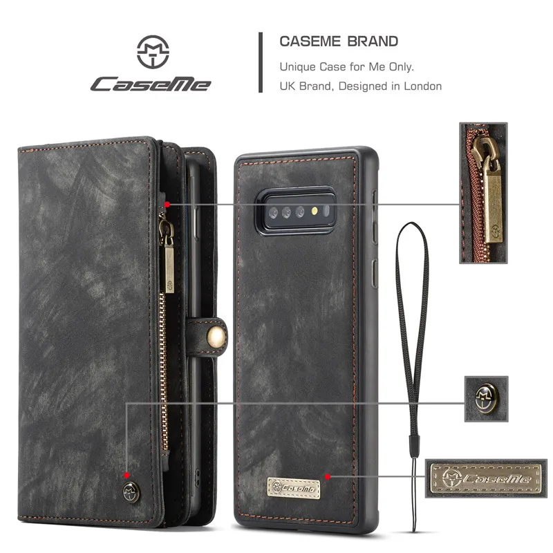 Luxury Multi-function Zipper Wallet Leather Flip Case For Samsung Galaxy S10 S10e S9 S8 Plus S7 Edge Removable Magnetic Cover
Luxury Multi-function Zipper Wallet Leather Flip Case For Samsung Galaxy S10 S10e S9 S8 Plus S7 Edge Removable Magnetic Cover