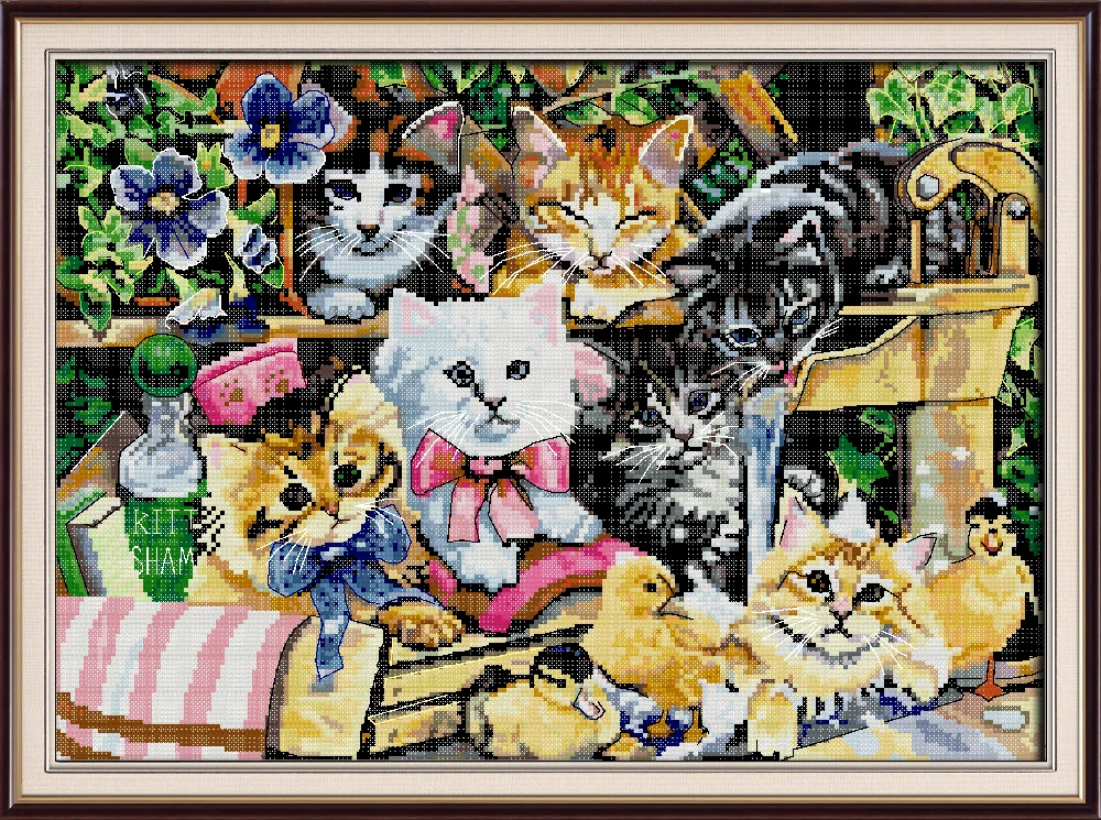 Cat familycross stitch kit aida 14ct 11ct count print canvas cross stitches stitching kits needlework embroidery DIY handmade
Cat familycross stitch kit aida 14ct 11ct count print canvas cross stitches stitching kits needlework embroidery DIY handmade