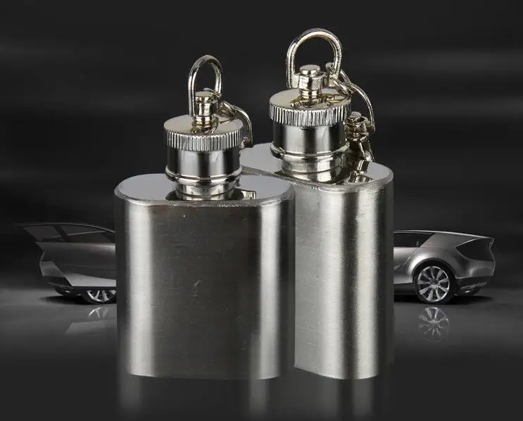100PCS/lot 1oz Mini Hip Flask Strap Stainless Steel Metal Portable Pocket Flagon Alcohol Wine Bottle With Keychain
100PCS/lot 1oz Mini Hip Flask Strap Stainless Steel Metal Portable Pocket Flagon Alcohol Wine Bottle With Keychain