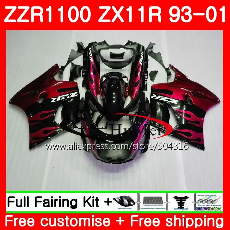 Kit For KAWASAKI NINJA ZX11 ZX-11R ZZR1100 93-01 11SH20 Red flames ZX11R 93 98 99 00 01 ZX 11R 1993 1998 1999 2000 2001 Fairing
Kit For KAWASAKI NINJA ZX11 ZX-11R ZZR1100 93-01 11SH20 Red flames ZX11R 93 98 99 00 01 ZX 11R 1993 1998 1999 2000 2001 Fairing