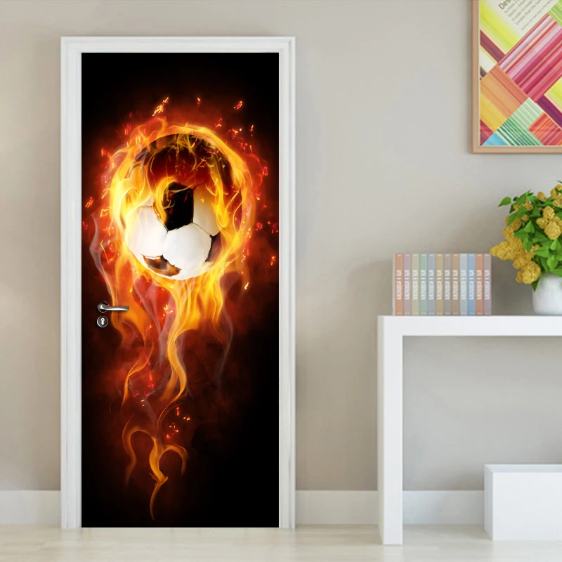 Modern 3D Art Effect Football Flame Mural Wall Papers Home Decor 3D Living Room Bedroom Door Sticker PVC Self-adhesive Mural
Modern 3D Art Effect Football Flame Mural Wall Papers Home Decor 3D Living Room Bedroom Door Sticker PVC Self-adhesive Mural