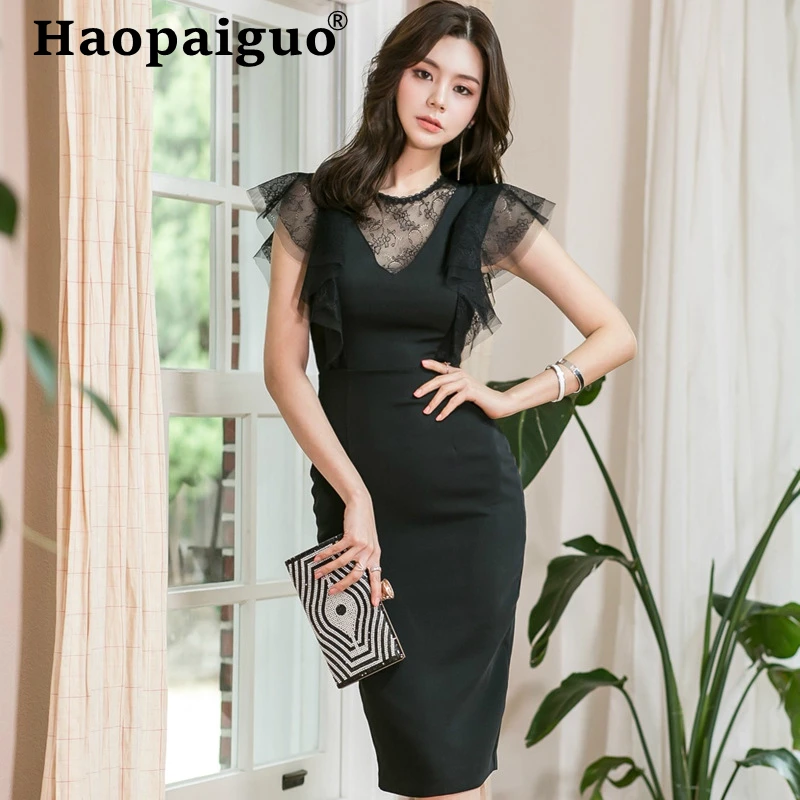 Elegant Embroidery Black Lace Women Dress Hollow Out Lining Sleeveless Ruffled White Summer Dress Slim Sexy Party Dress Vestidos
Elegant Embroidery Black Lace Women Dress Hollow Out Lining Sleeveless Ruffled White Summer Dress Slim Sexy Party Dress Vestidos