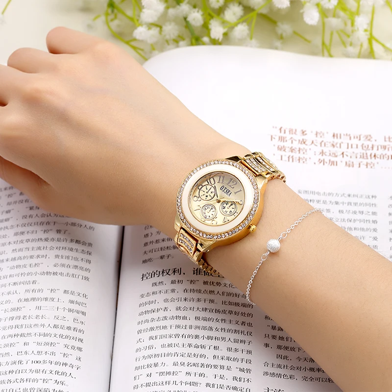 Luxury O.T.SEA Brand Gold Plated Watch Women Ladies Rhinestone Crystal Dress Quartz Wrist Watch Female Watches 2100
Luxury O.T.SEA Brand Gold Plated Watch Women Ladies Rhinestone Crystal Dress Quartz Wrist Watch Female Watches 2100