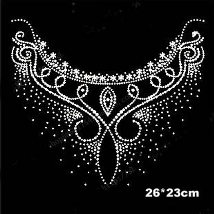 

Free ship!10pc! High quality neckline flat motifs patches,hotfix rhinestone,heat transfer iron on motif,rhinestone applique