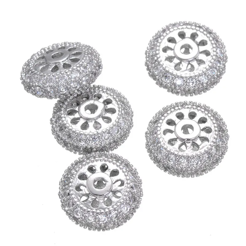 11*11mm Newest Design Car Wheel Shape CZ Micro Pave Beads Copper Metal Zircon Flower Loose Beads CHF172
11*11mm Newest Design Car Wheel Shape CZ Micro Pave Beads Copper Metal Zircon Flower Loose Beads CHF172