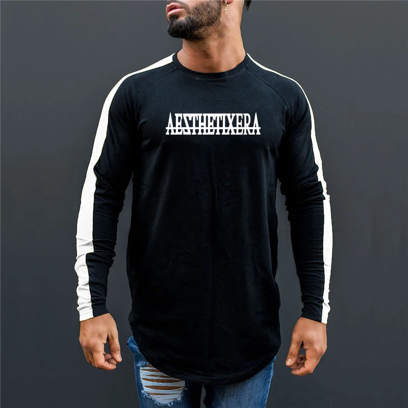 Brand T-Shirt Men 2021 Autumn Fitness Raglan Long Sleeve T Shirt Men Extra Long Hip Hop Gyms Wear Slim Fit Tee Shirt
Brand T-Shirt Men 2021 Autumn Fitness Raglan Long Sleeve T Shirt Men Extra Long Hip Hop Gyms Wear Slim Fit Tee Shirt