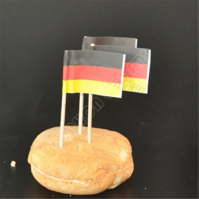 Мини 300 шт. Германия флаг зубочисток бумажные пищевые медиаторы обеденные